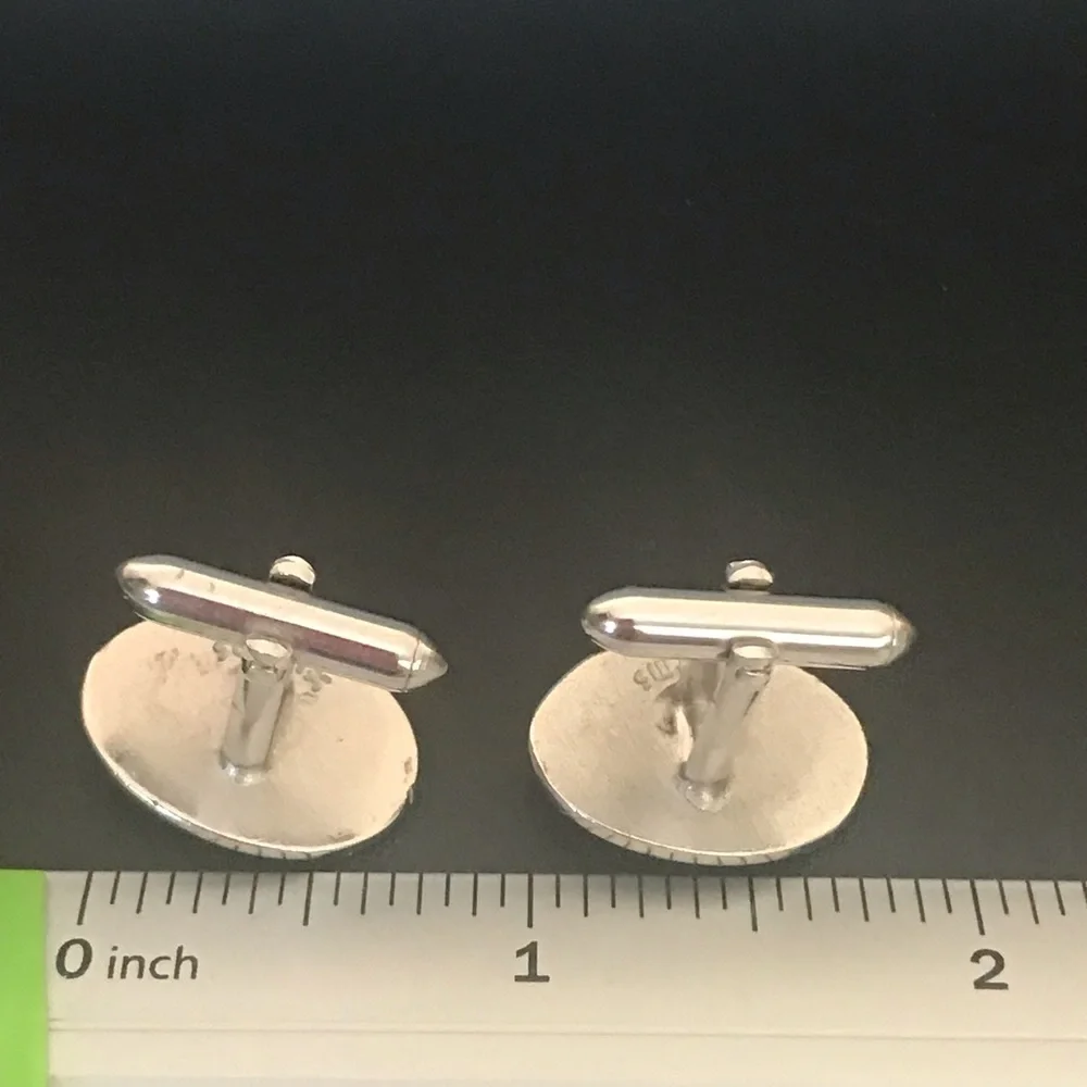 SWANK cufflinks silvertone